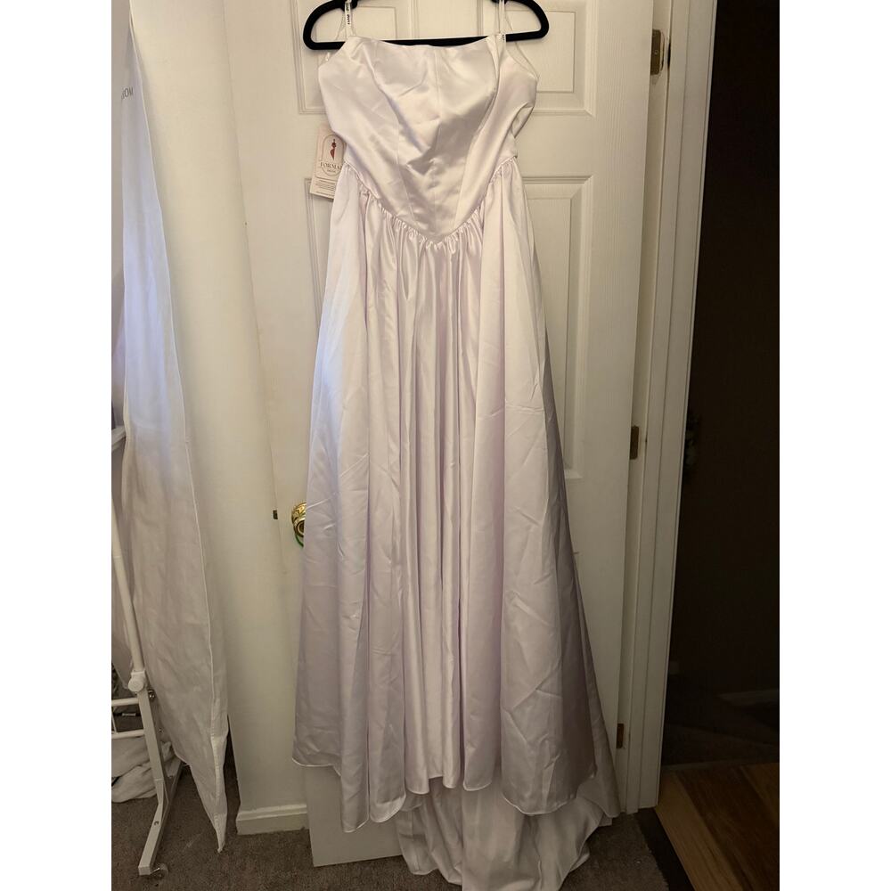 Beautiful White Satin Wedding Dress/Gown Size 12